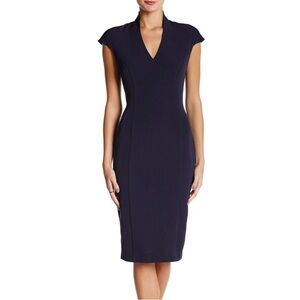 Alexia Admor Katrina Navy Blue midi Dress